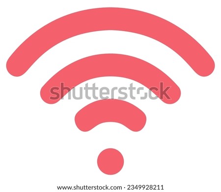 vector wifi symbol, free wifi. Red WIFI icon isolated. Flat Wireless vector symbol. Modern simple flat network sign. Business, internet concept. Trendy vector broadcast symbol for web site.