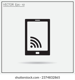 vector wifi symbol on smartphone