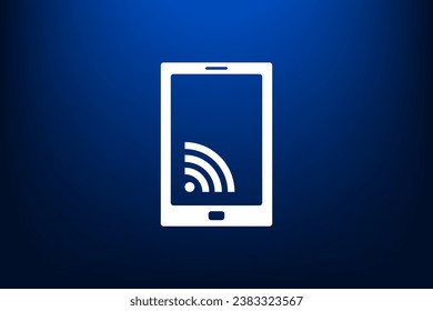 vector wifi symbol on smartphone