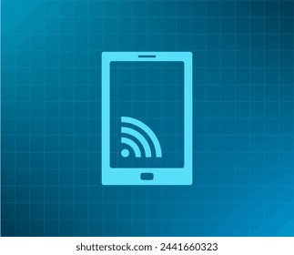 vector wifi symbol on smartphone