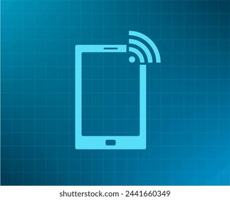 símbolo de wifi vector en smartphone