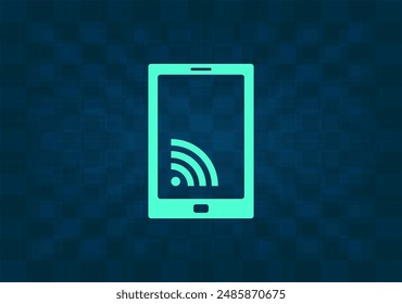 Vector wifi symbol en smartphone
