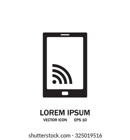 vector wifi symbol on smartphone