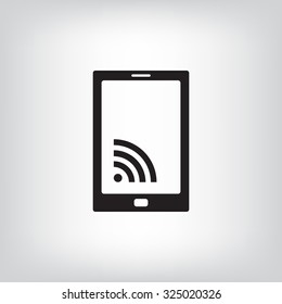 vector wifi symbol on smartphone