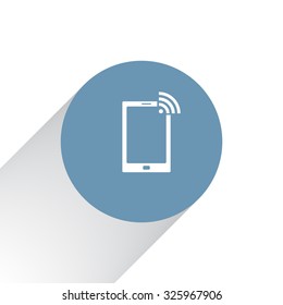 vector wifi symbol on smartphone