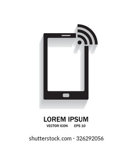 vector wifi symbol on smartphone