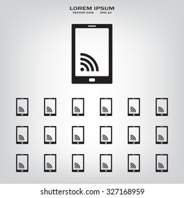 vector wifi symbol on smartphone