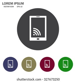 vector wifi symbol on smartphone