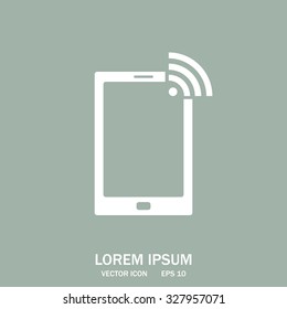 vector wifi symbol on smartphone