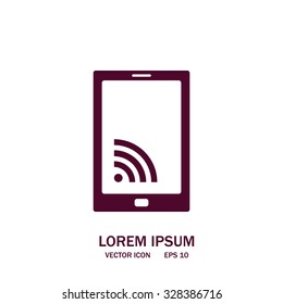 vector wifi symbol on smartphone