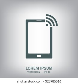 vector wifi symbol on smartphone