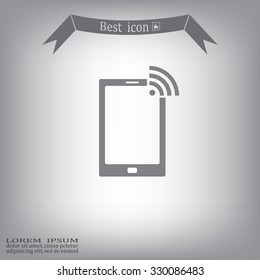 vector wifi symbol on smartphone