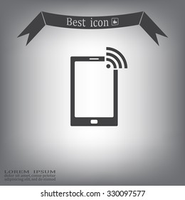 vector wifi symbol on smartphone