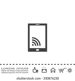 vector wifi symbol on smartphone