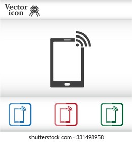vector wifi symbol on smartphone