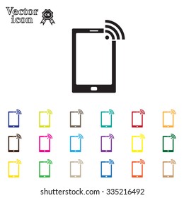 vector wifi symbol on smartphone
