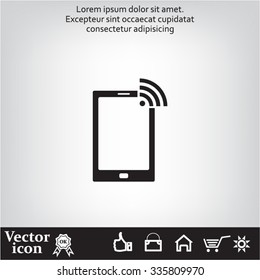 vector wifi symbol on smartphone