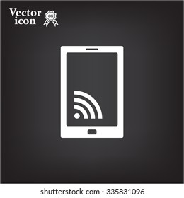 vector wifi symbol on smartphone