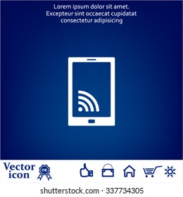 vector wifi symbol on smartphone