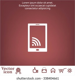 vector wifi symbol on smartphone