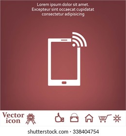 vector wifi symbol on smartphone