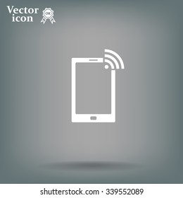 vector wifi symbol on smartphone