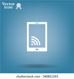 vector wifi symbol on smartphone