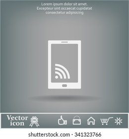 vector wifi symbol on smartphone