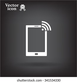 vector wifi symbol on smartphone