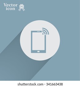 vector wifi symbol on smartphone