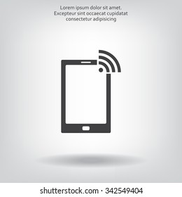 vector wifi symbol on smartphone