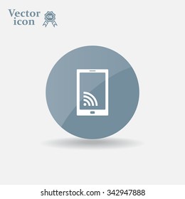vector wifi symbol on smartphone