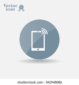 vector wifi symbol on smartphone