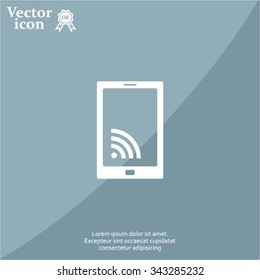 vector wifi symbol on smartphone