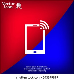 vector wifi symbol on smartphone