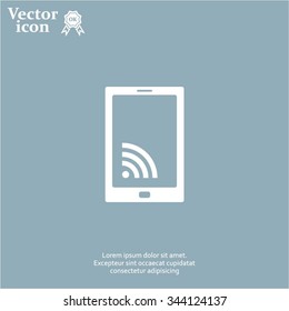 vector wifi symbol on smartphone