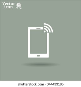 vector wifi symbol on smartphone