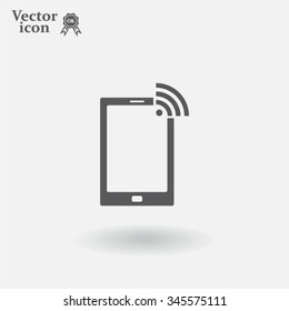 vector wifi symbol on smartphone