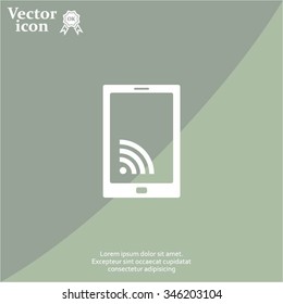vector wifi symbol on smartphone