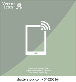 vector wifi symbol on smartphone