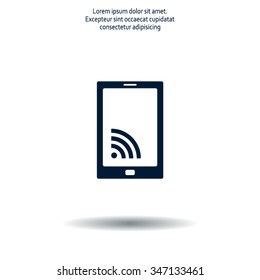vector wifi symbol on smartphone