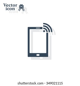 vector wifi symbol on smartphone