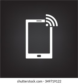 vector wifi symbol on smartphone