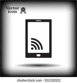 vector wifi symbol on smartphone