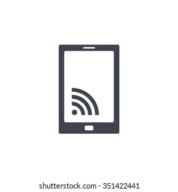 vector wifi symbol on smartphone
