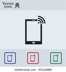 vector wifi symbol on smartphone