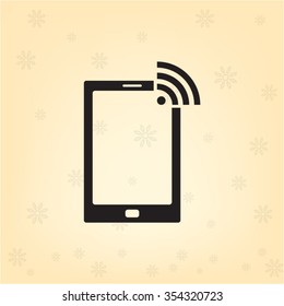 vector wifi symbol on smartphone