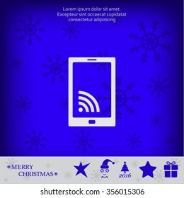 vector wifi symbol on smartphone