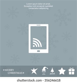 vector wifi symbol on smartphone