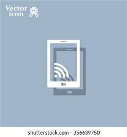vector wifi symbol on smartphone